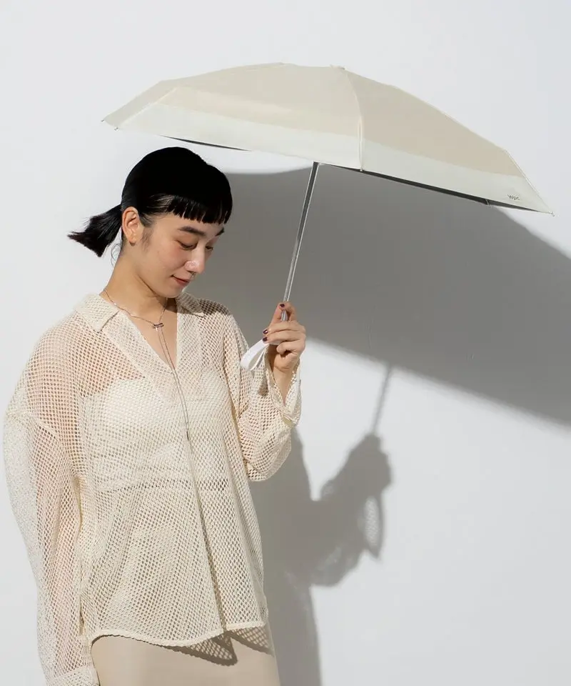 日本 Wpc. 遮光斷熱UV100%小方形折傘/ Beige