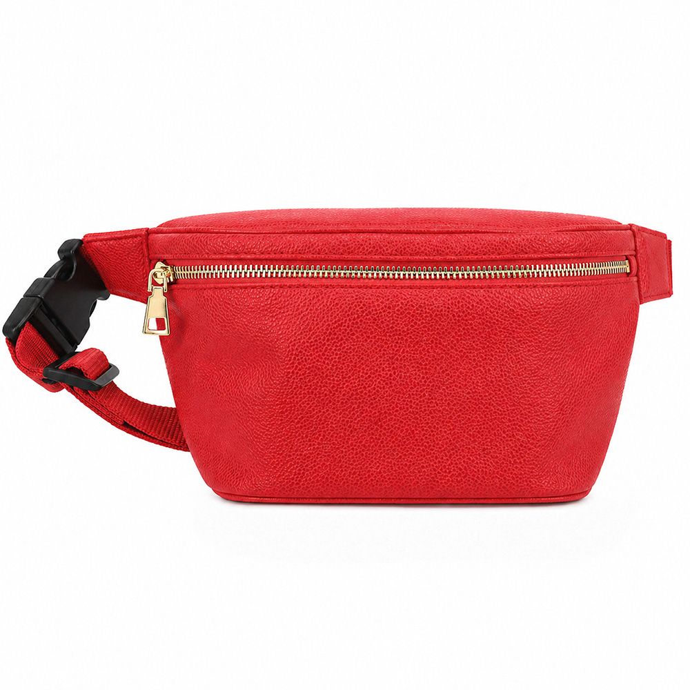 LONGCHAMP LE FOULONNÉ系列壓紋牛皮腰包(中/愛心紅)平行輸入