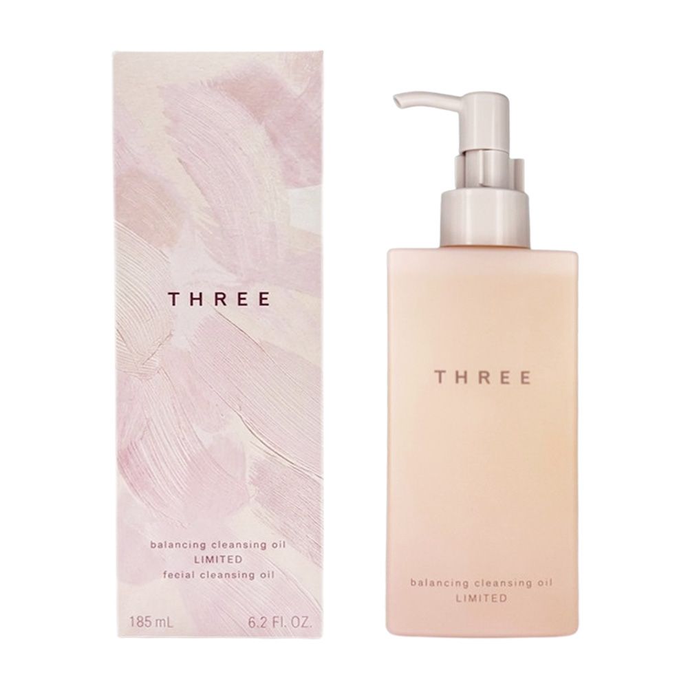THREE平衡潔膚油/ 185ml/ 櫻花限定版/ 平行輸入