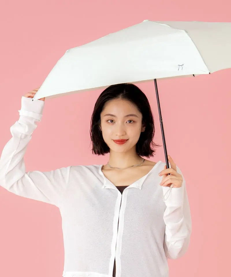 日本 Wpc. Air-Light晴雨兩用 UV90%極輕刺繡折傘/ Off