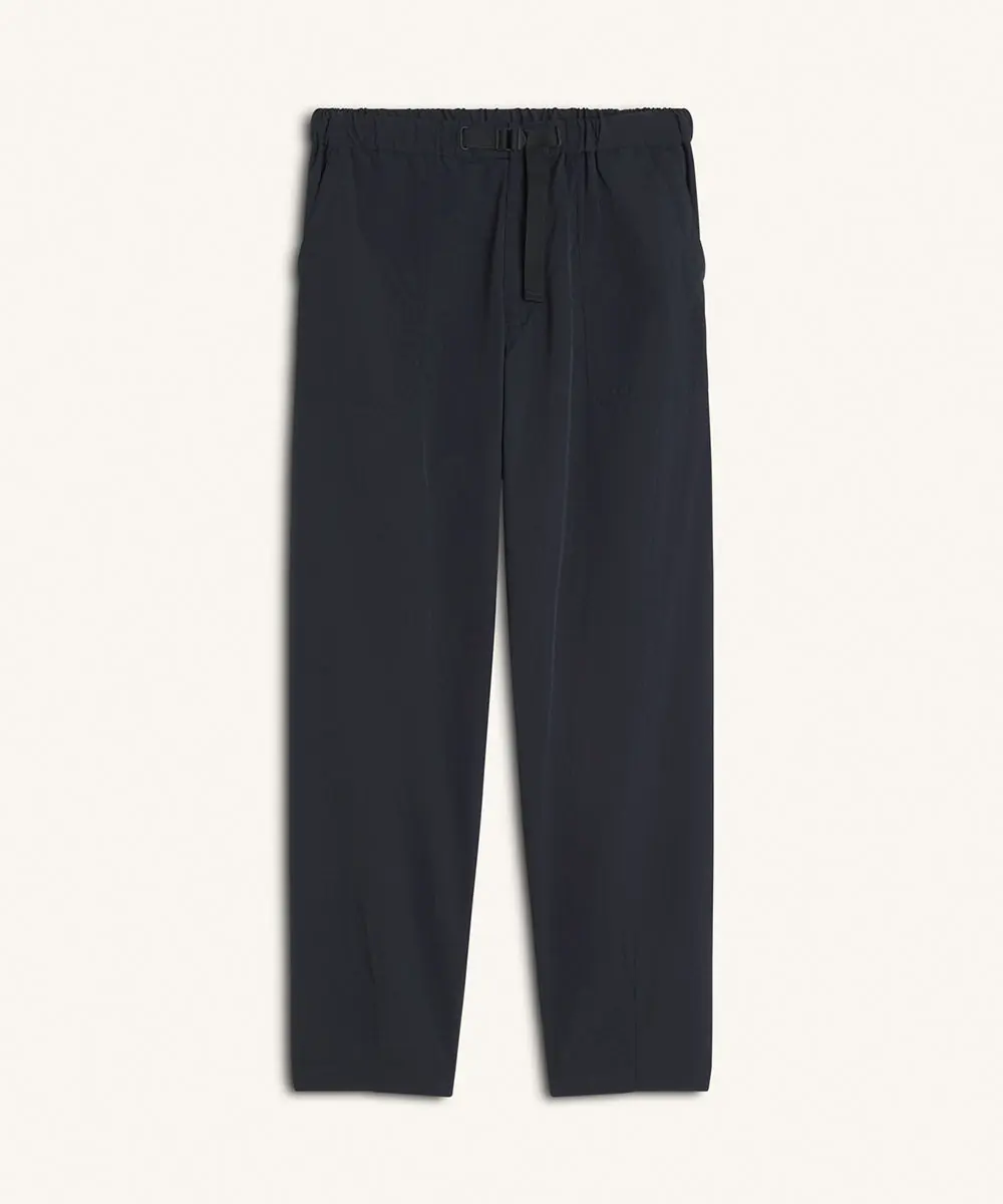 MAISON KITSUNÉ 石墨黑山林野營LOGO防潑水腰帶尼龍長褲/中性/男裝/ M