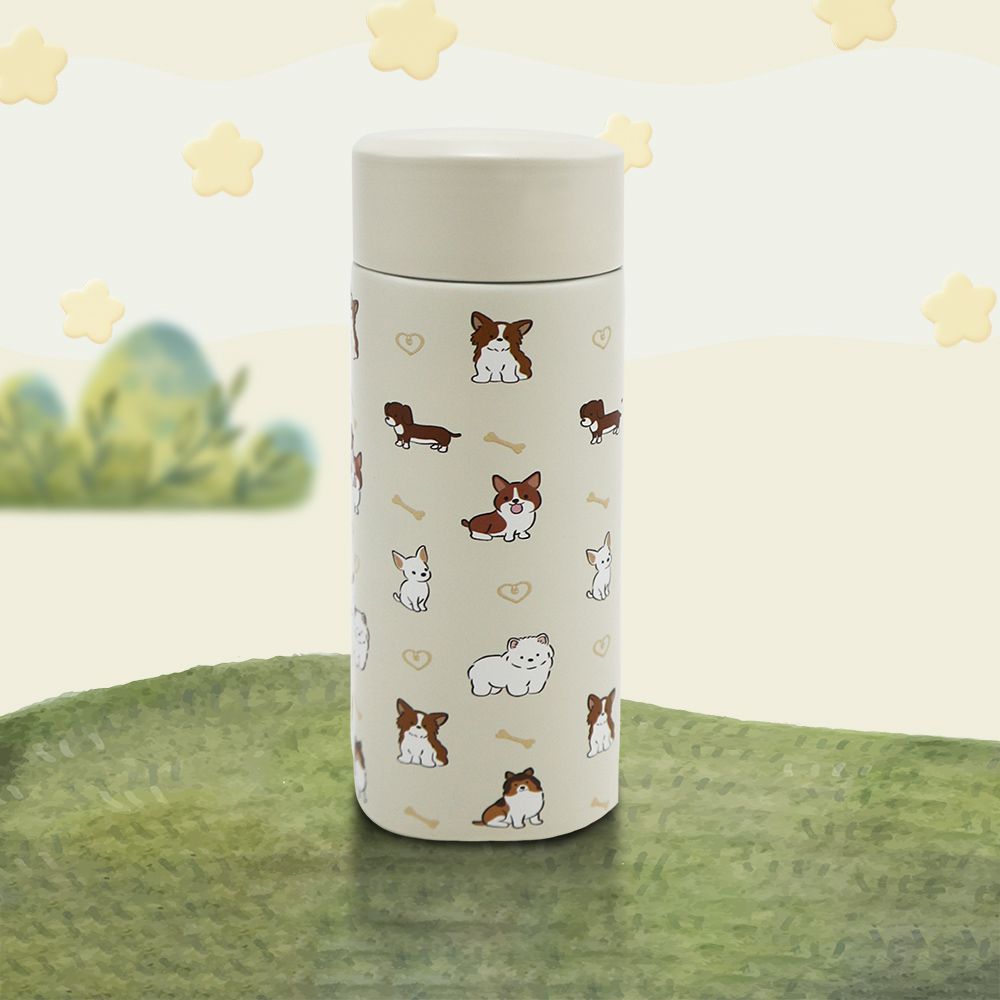 CLARE 316陶瓷全鋼保溫杯-300ml-1支/ 福氣狗