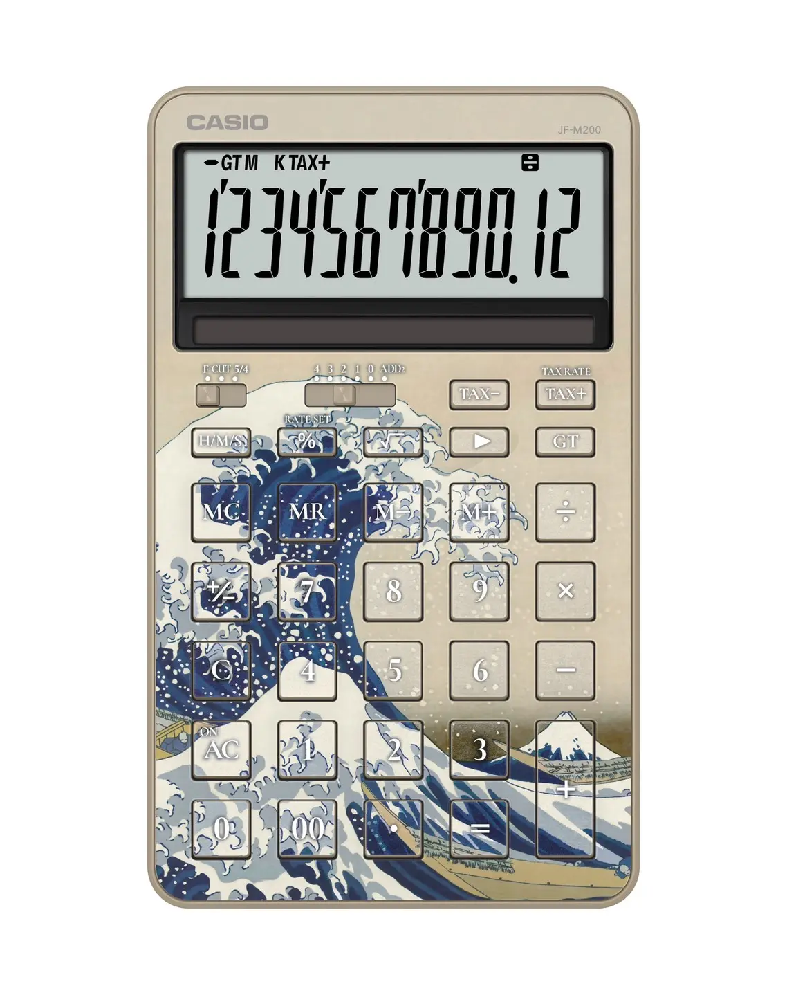 CASIO 60週年限定計算機/ 葛飾北齋/ 12位元/ 神奈川沖浪裏/ JF-M200-TJ-KHK