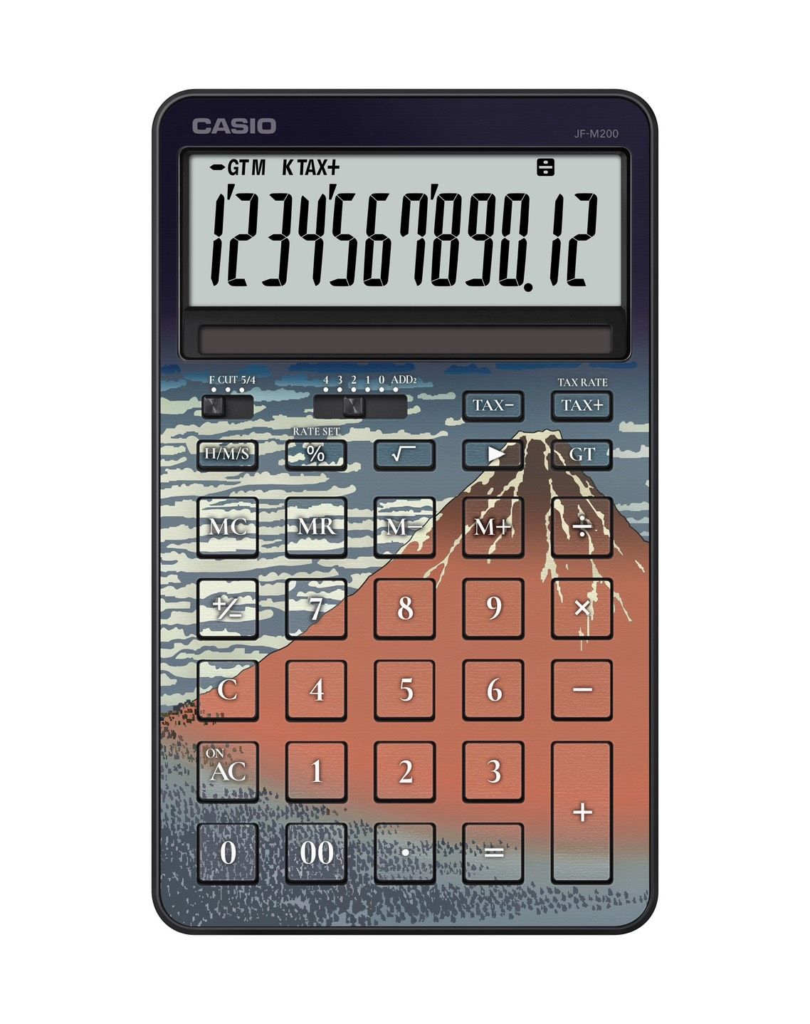 CASIO 60週年限定計算機/ 葛飾北齋/ 12位元/ 凱風快晴/ 赤富士/ JF-M200-TJ-KHG
