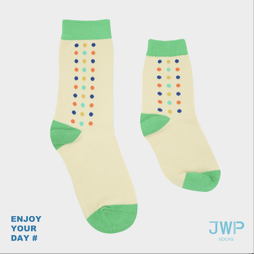 JWP socks中筒襪/ 復古點點/ 兒童款