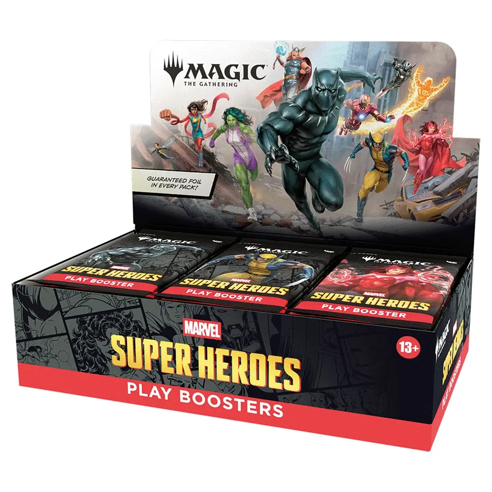 傳奇英雄集結！➤MTG魔法風雲會集換式卡牌遊戲/ 漫威超級英雄/ 常規補充包/ 1盒/ 共30包/ 英文