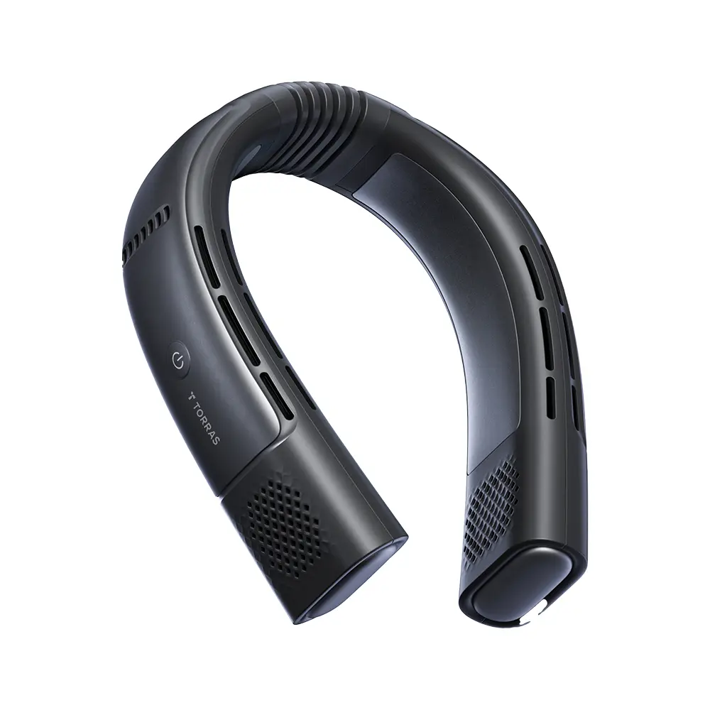TORRAS COOLiFY 2S Pro旗艦AI智慧頸掛冷暖空調風扇/ 鈦空黑