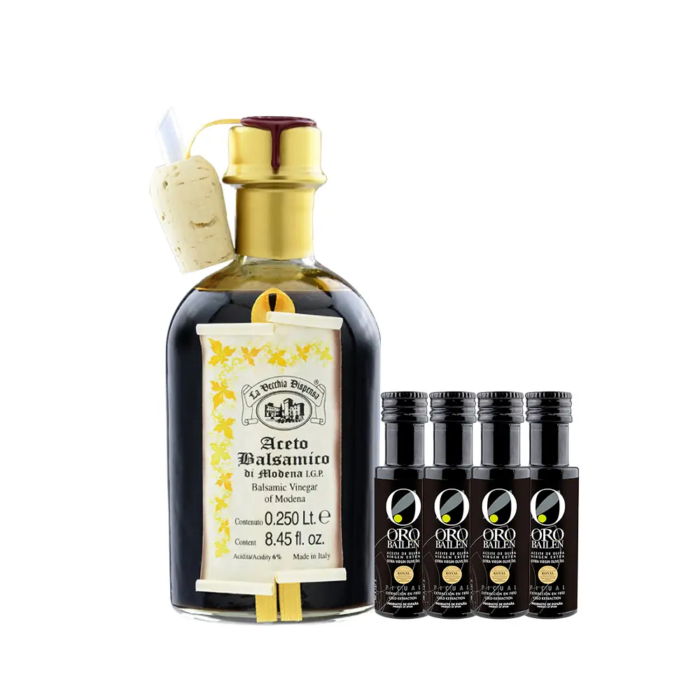 【La Vecchia Dispensa典釀】巴薩米克醋 十年250ml+皇嘉Picual 25mlx4