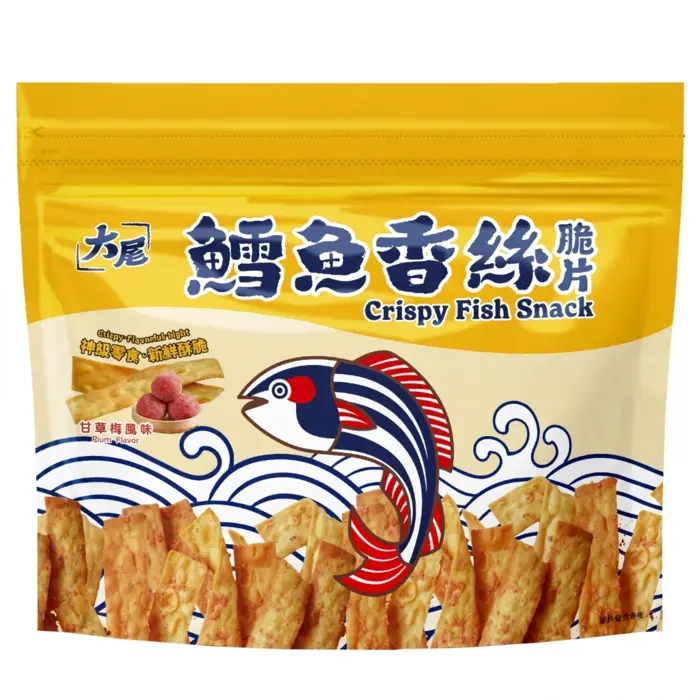 KAKA鱈魚香絲脆片/ 甘草梅風味/ 80g