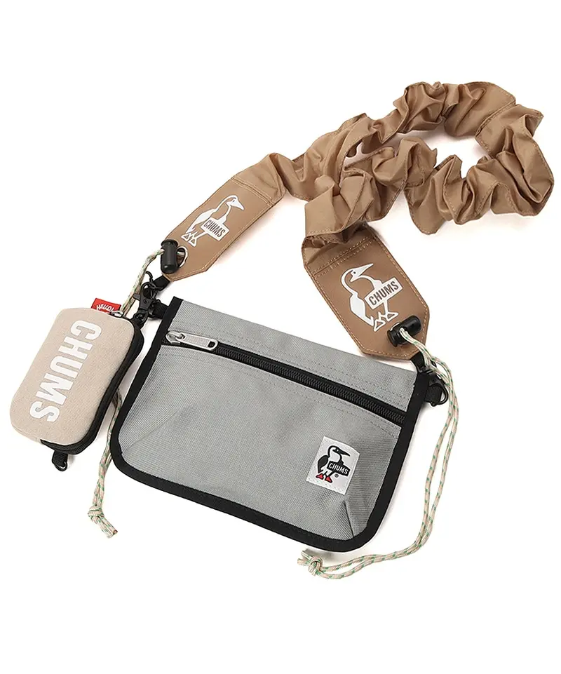 CHUMS Wearable Sling Shoulder Bag Sweat Nylon兩用造型肩背包/ 米灰/Stone