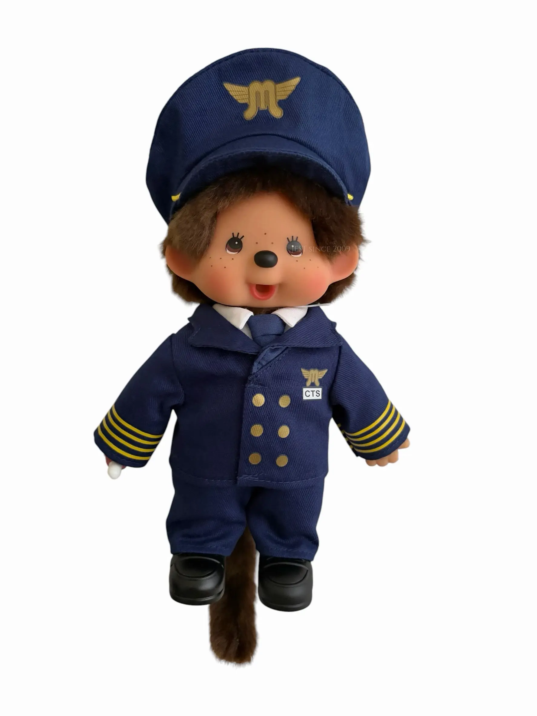 【現貨】日本北海道 新千歲空港限定 機長蒙奇奇娃娃(770281/深藍/棕/機長/新千歲空港/北海道/Monchichhi/平行輸入)