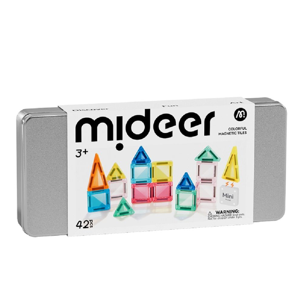 MiDeer多彩透光磁力片/ mini外出盒裝組/ 42pcs