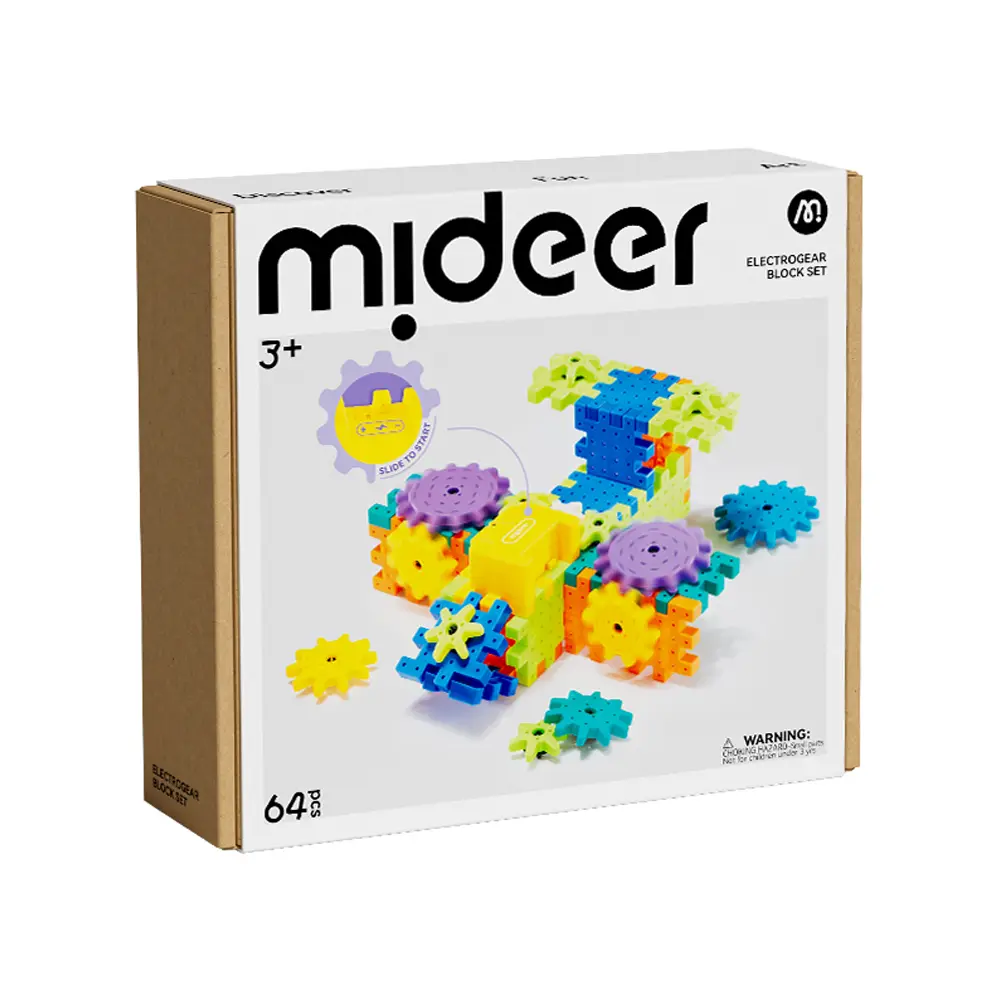 MiDeer 3D立體電動齒輪積木遊戲組/ 64pcs