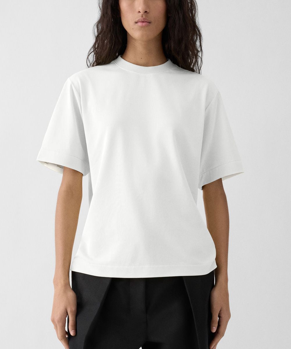 JACQUEMUS LOGO織帶白色短袖TEE/女裝/ XS