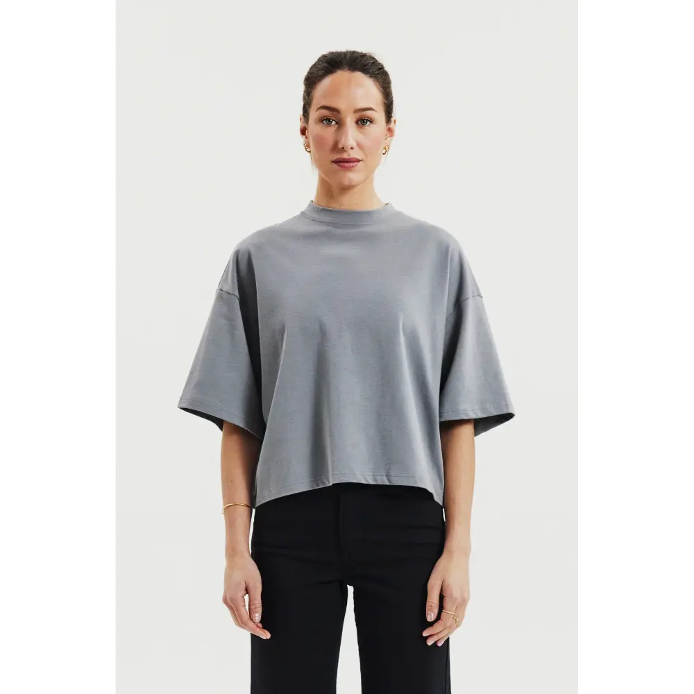 Bread & Boxers Heavy T shirt 率性寬版純棉T恤/ 雲霧灰/ XS