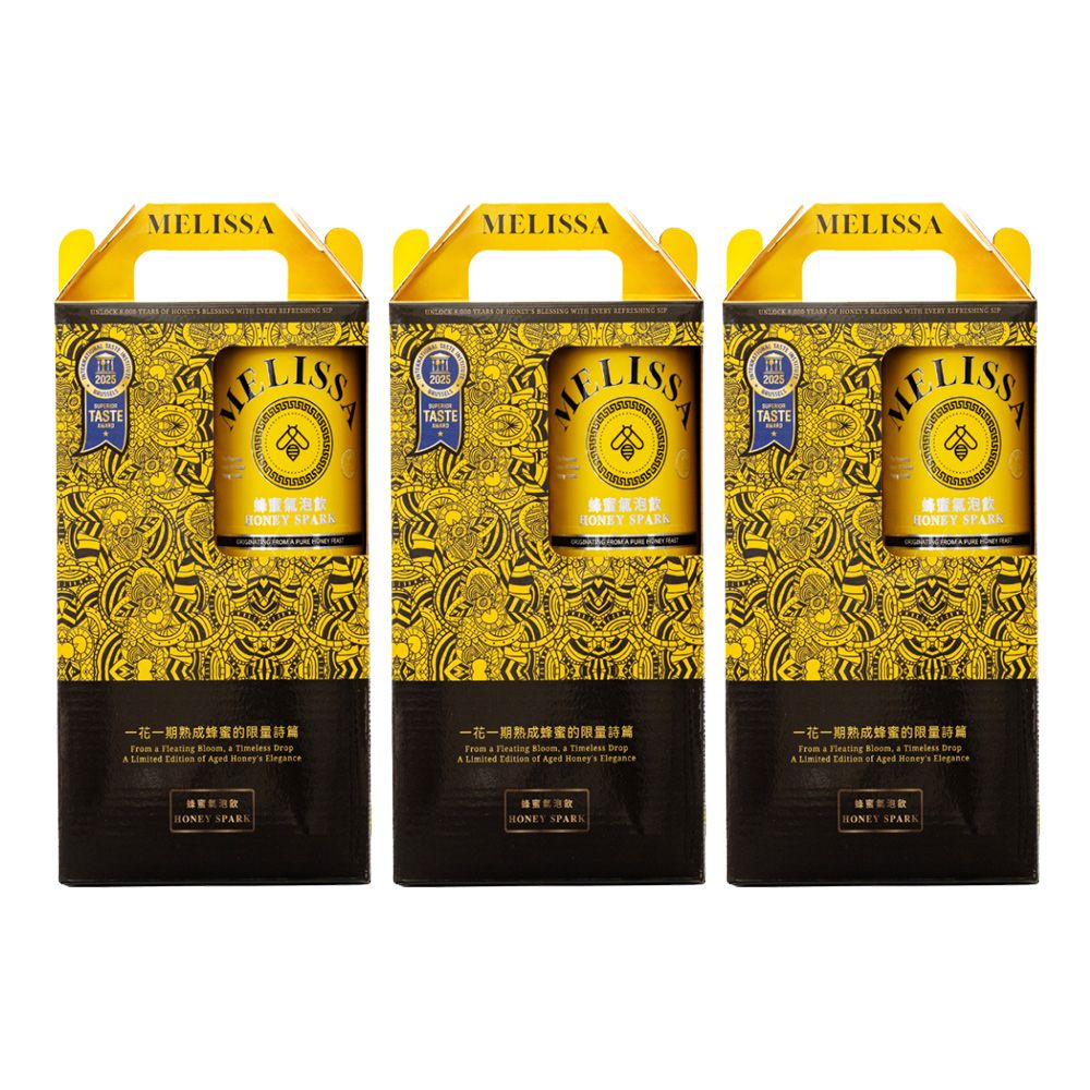 【Melissa】蜂蜜氣泡飲330mlx12瓶(4入裝X3盒)