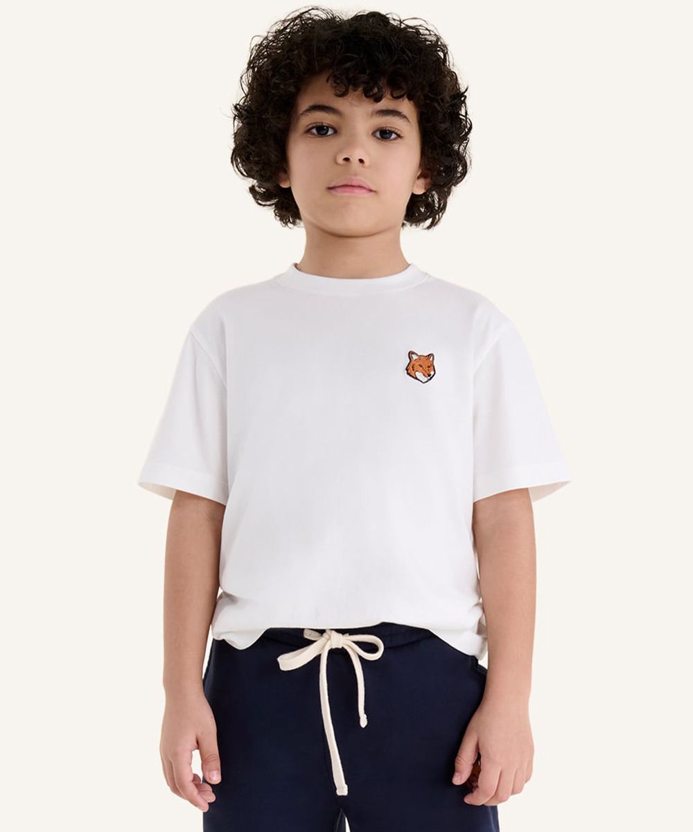 MAISON KITSUNÉ 雪花白狐狸頭LOGO兒童短TEE/ 67