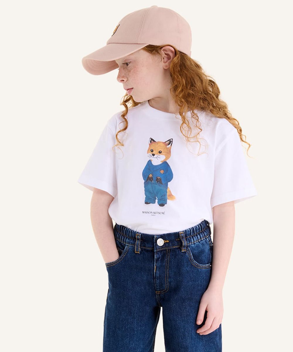 MAISON KITSUNÉ 雪花白穿搭狐狸LOGO兒童短TEE/ 89