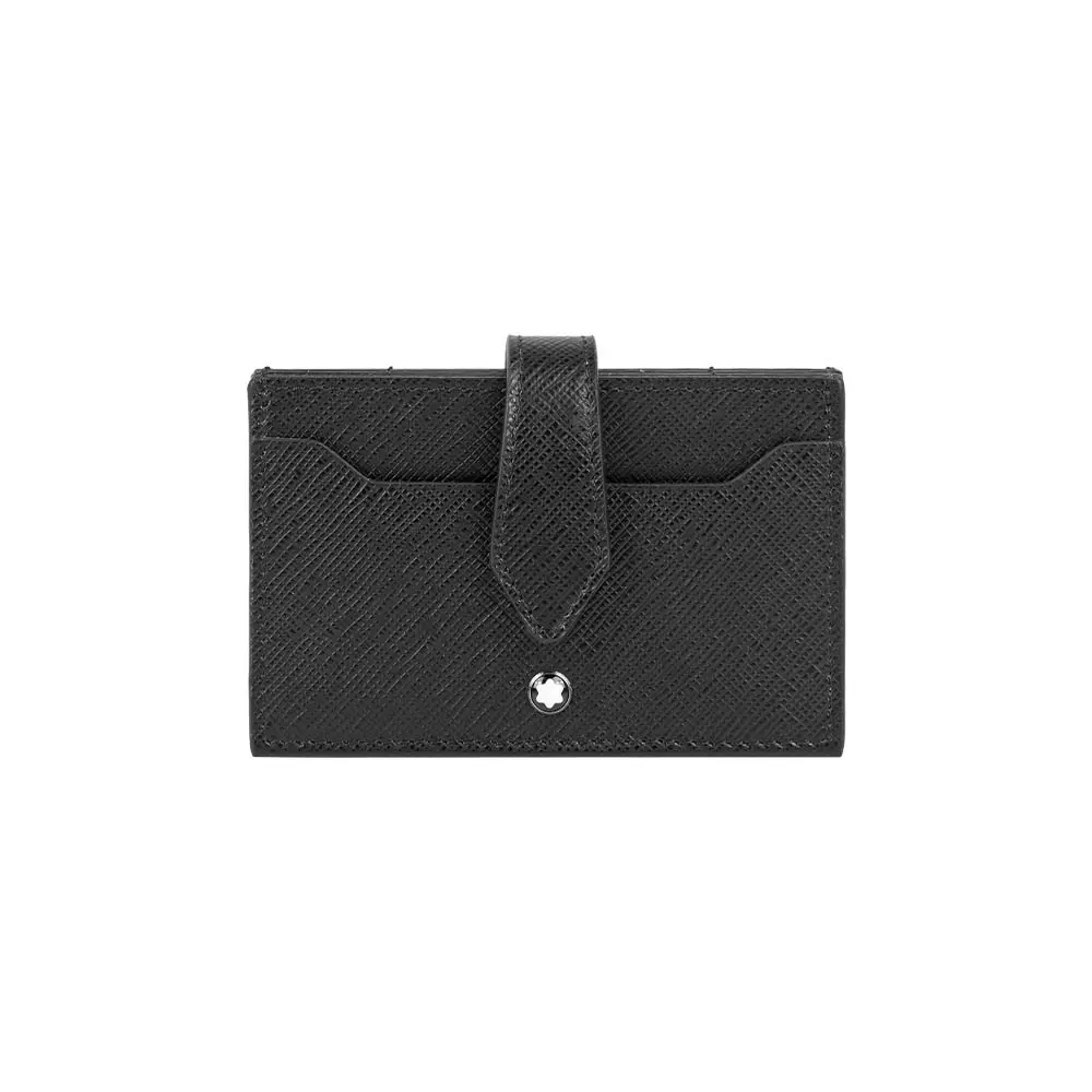 【MONT BLANC】Sartorial 匠心系列風琴造型釦式卡片夾/名片夾(黑色)/ 平行輸入