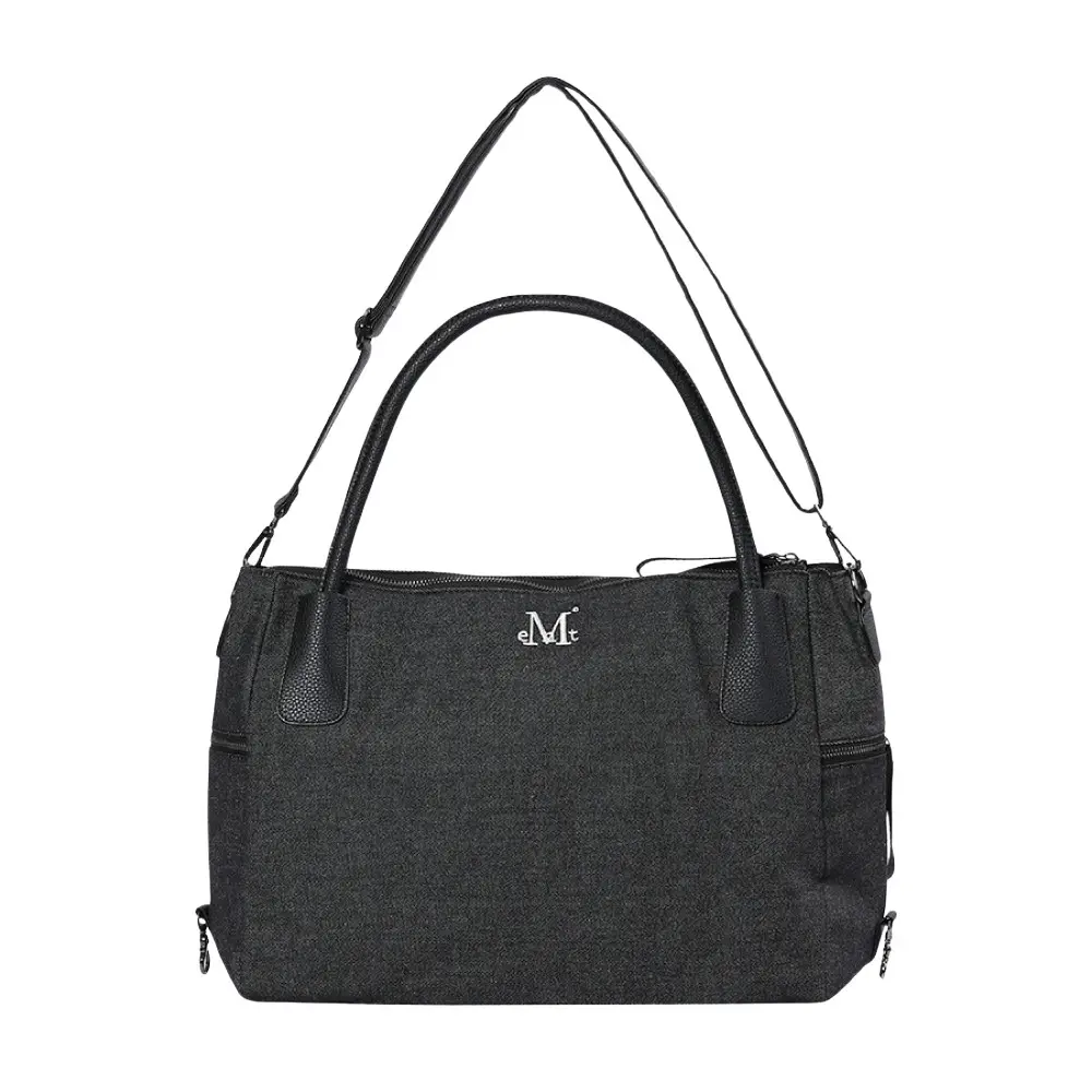 韓國 MUCENT 4WAY SIGNATURE LOGO TOTE BAG 多功能托特包 黑色丹寧Black Denim