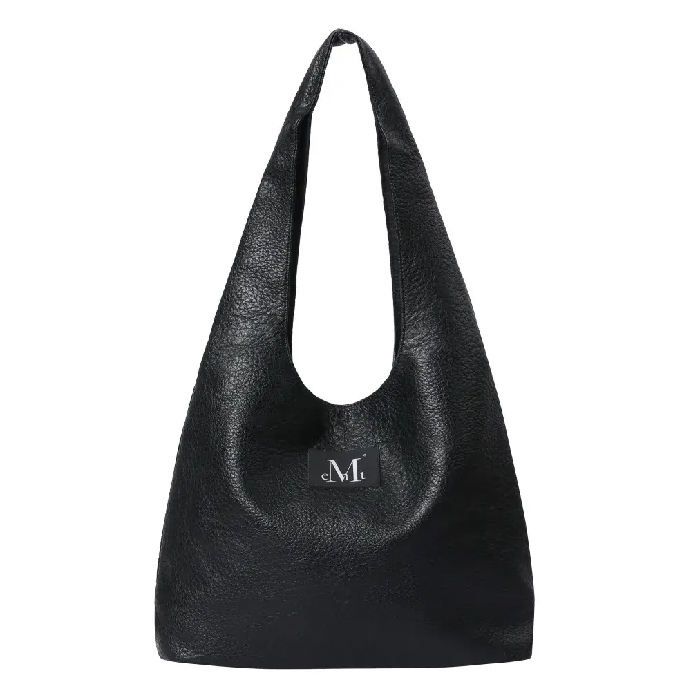 韓國 MUCENT CROAKER SIGNATURE LEATHER SHOULDER BAG 鱷魚紋皮革質感肩背包 黑色Black