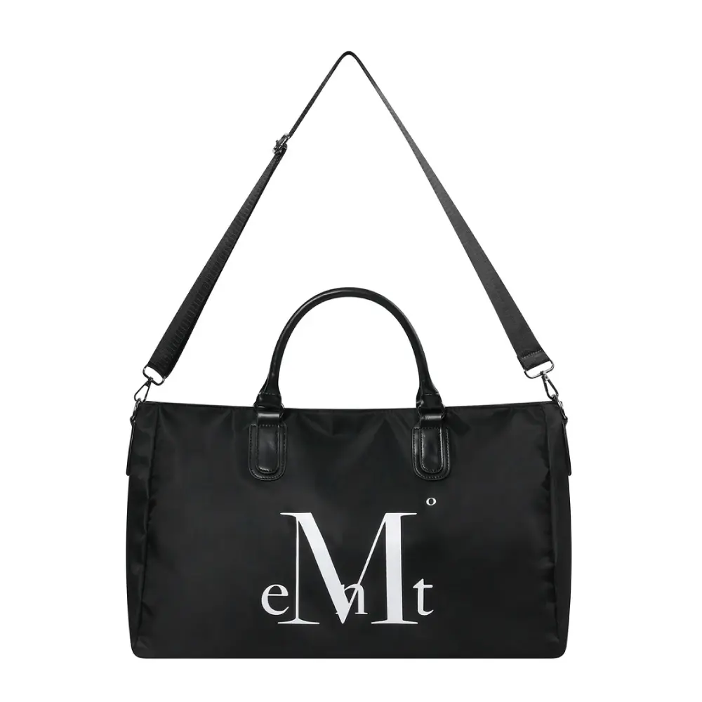 韓國 MUCENT KAEL SIGNATURE LOGO GYM BOSTON DUFFLE BAG 大容量三用波士頓包 黑色Black