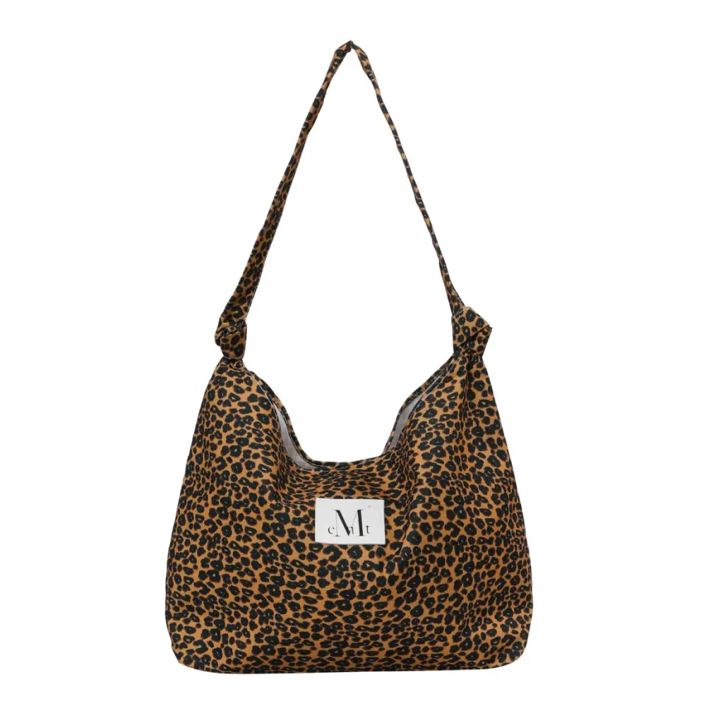 韓國 MUCENT RABI LEOPARD SHOULDER BAG 豹紋輕量肩背包 棕色Brown