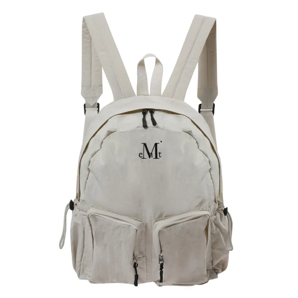 韓國 MUCENT RION BACK PACK 多口袋輕量後背包 米色Beige