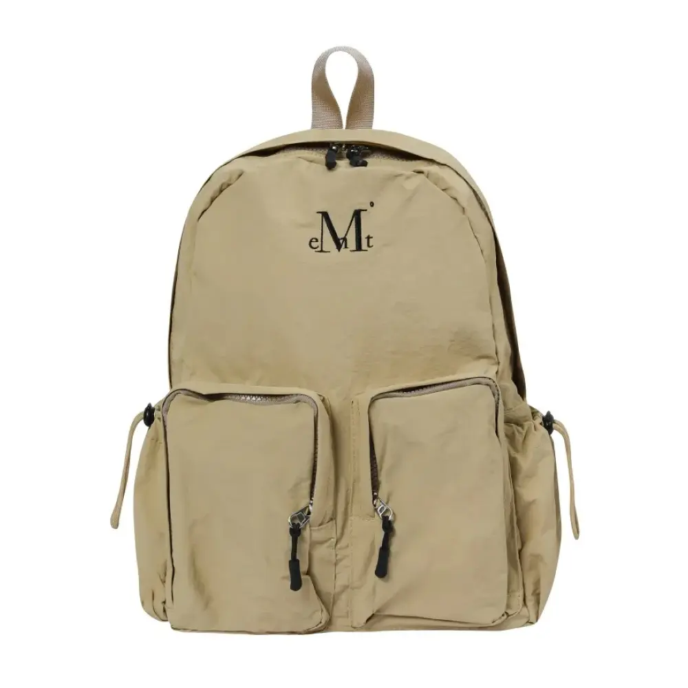 韓國 MUCENT RION BACK PACK 多口袋輕量後背包 卡其Khaki