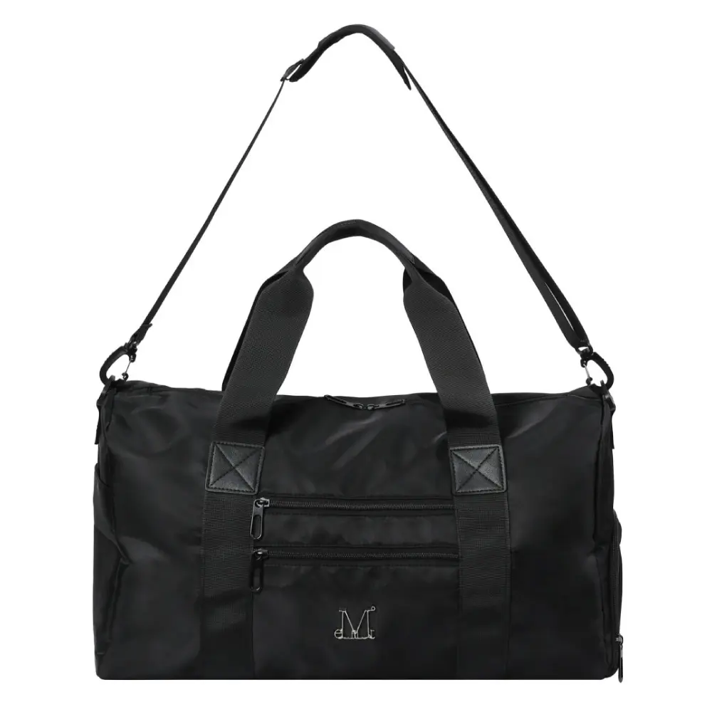 韓國 MUCENT SABO METAL LOGO GYM BOSTON DUFFLE BAG 金屬Logo健身波士頓包 黑色Black