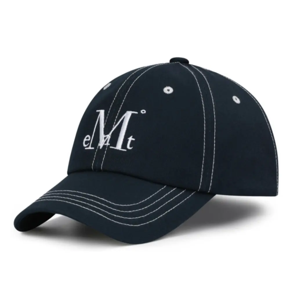 韓國 MUCENT SIGNATURE BALL CAP 經典素色百搭棒球帽 縫線海軍藍StitchNavy