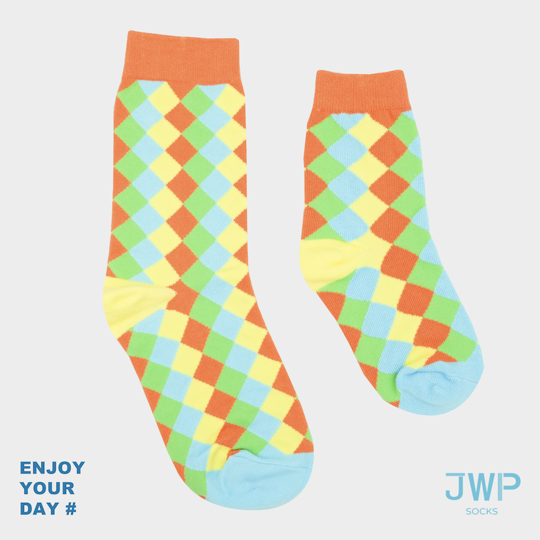 JWP socks中筒襪/ 夏日像素/ 成人款