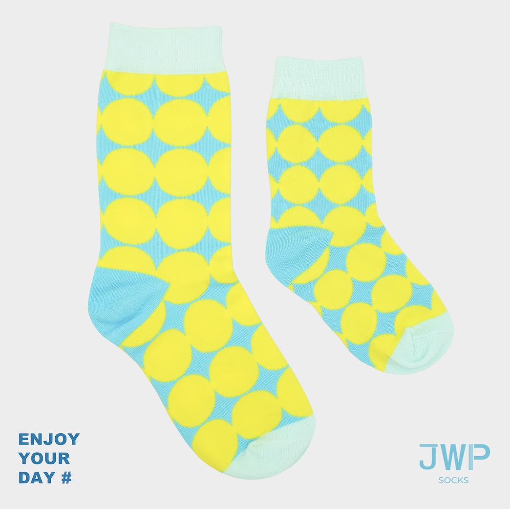 JWP socks中筒襪/ 藍色閃亮/ 兒童款