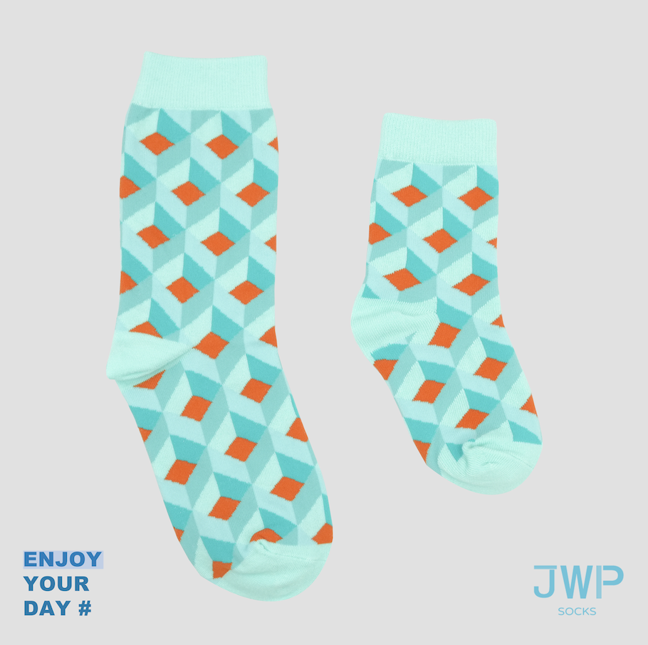 JWP socks中筒襪/ 清新橙子/ 成人款