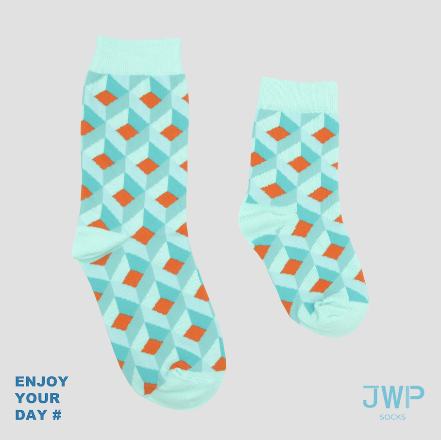 JWP socks中筒襪/ 清新橙子/ 兒童款