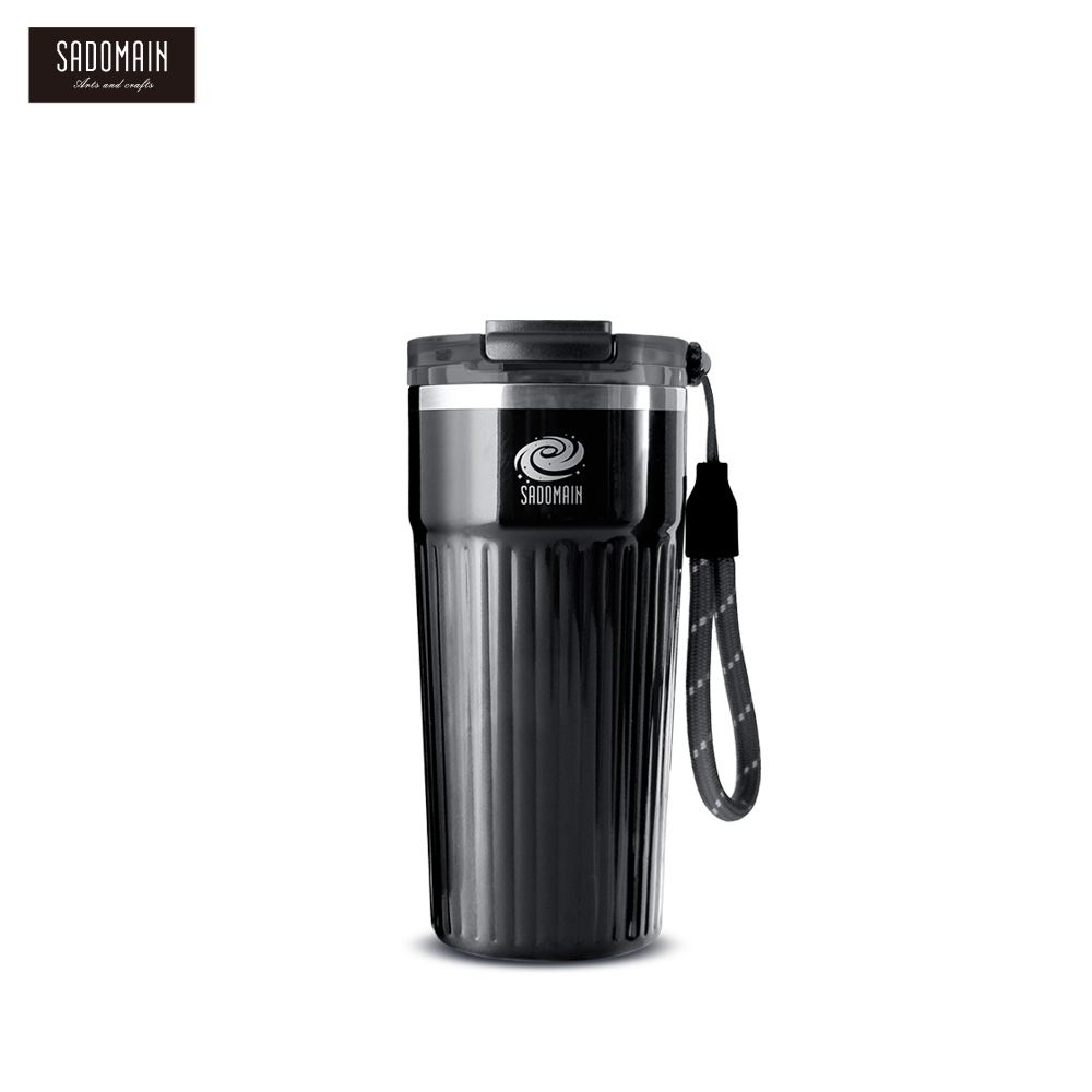 【仙德曼SADOMAIN】星曜雙直飲咖啡杯 530ml/ 黑