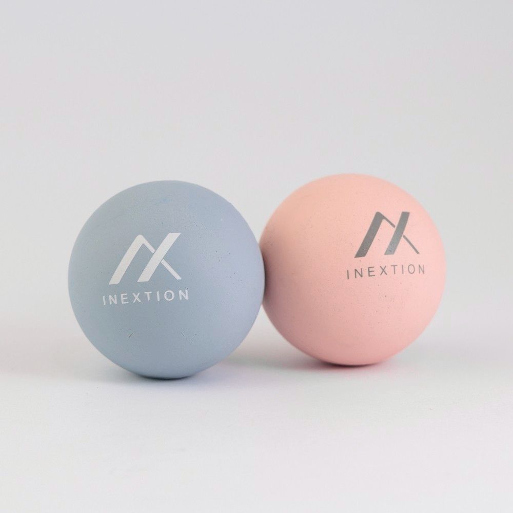 【INEXTION】Therapy Balls 筋膜按摩療癒球 - 泡泡糖新色版 (2入)/ 靜海藍 65D + 舒心粉 50D