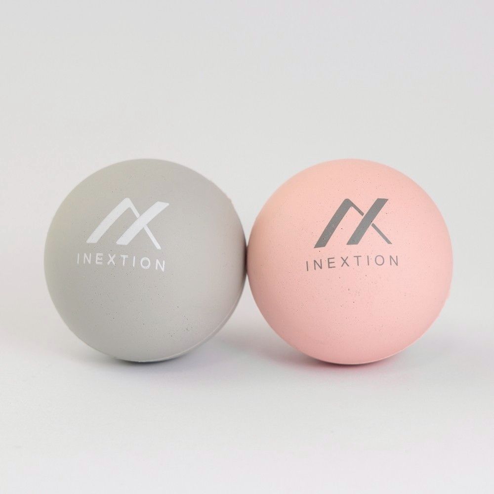 【INEXTION】Therapy Balls 筋膜按摩療癒球 - 泡泡糖新色版 (2入)/ 靜謐灰 65D + 舒心粉 50D