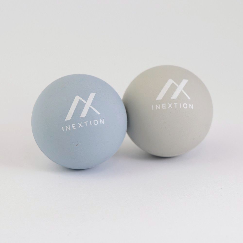 【INEXTION】Therapy Balls 筋膜按摩療癒球 - 泡泡糖新色版 (2入)/ 靜謐灰 65D + 靜海藍 65D