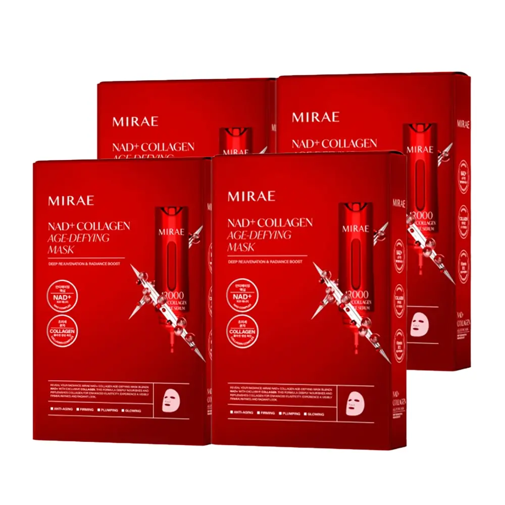 【MIRAE 未來美】專業院線NAD+膠原逆齡面膜 (3片/盒) x4