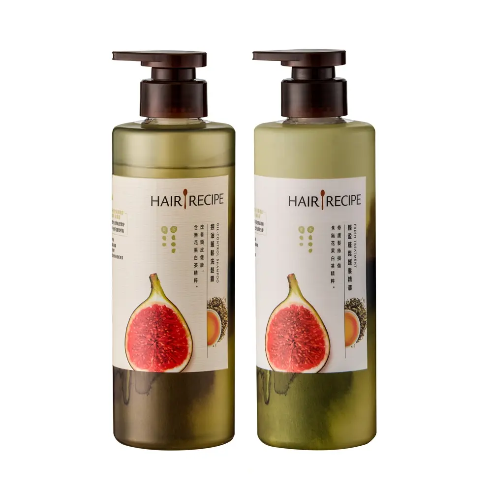 【HAIR RECIPE髮的食譜】 新版洗髮露/潤髮乳 510ml 兩入組任選/ 無花果白茶洗髮露+潤髮乳