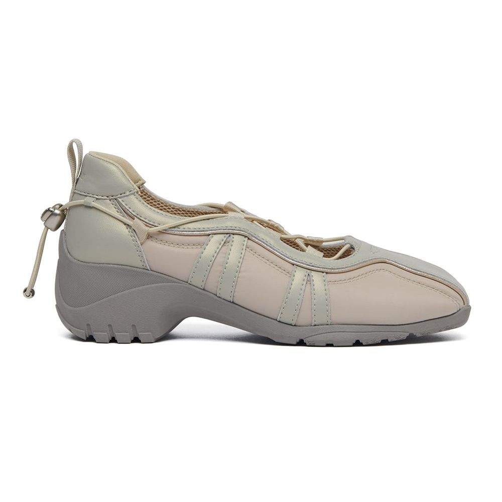 韓國 Rockfish Weatherwear BLISS HEEL STRING SNEAKERS 抽繩厚底休閒鞋/ 米色 BEIGE/ 預購 23 cm