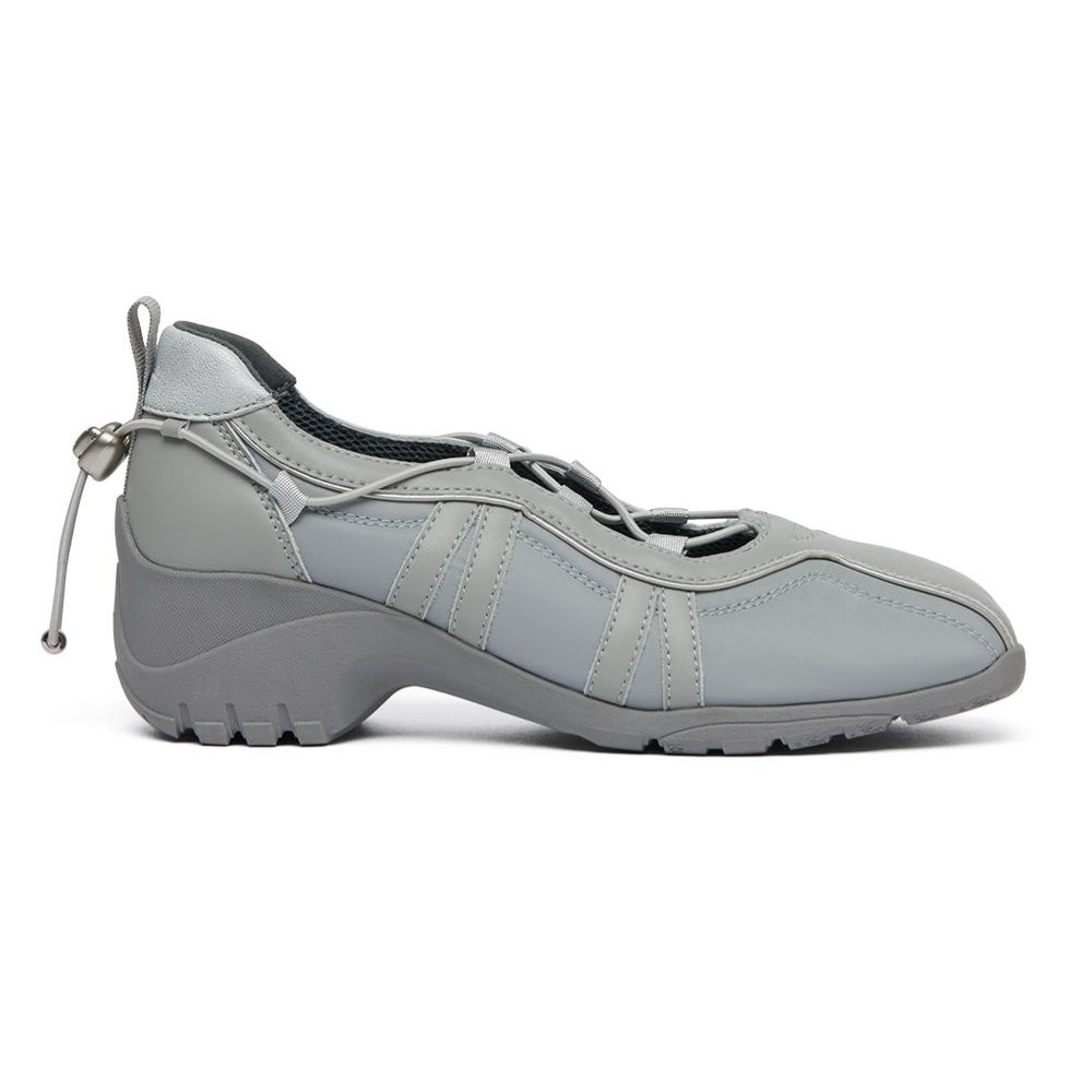 韓國 Rockfish Weatherwear BLISS HEEL STRING SNEAKERS 抽繩厚底休閒鞋/ 藍灰色 BLUE GREY/ 預購 25 cm