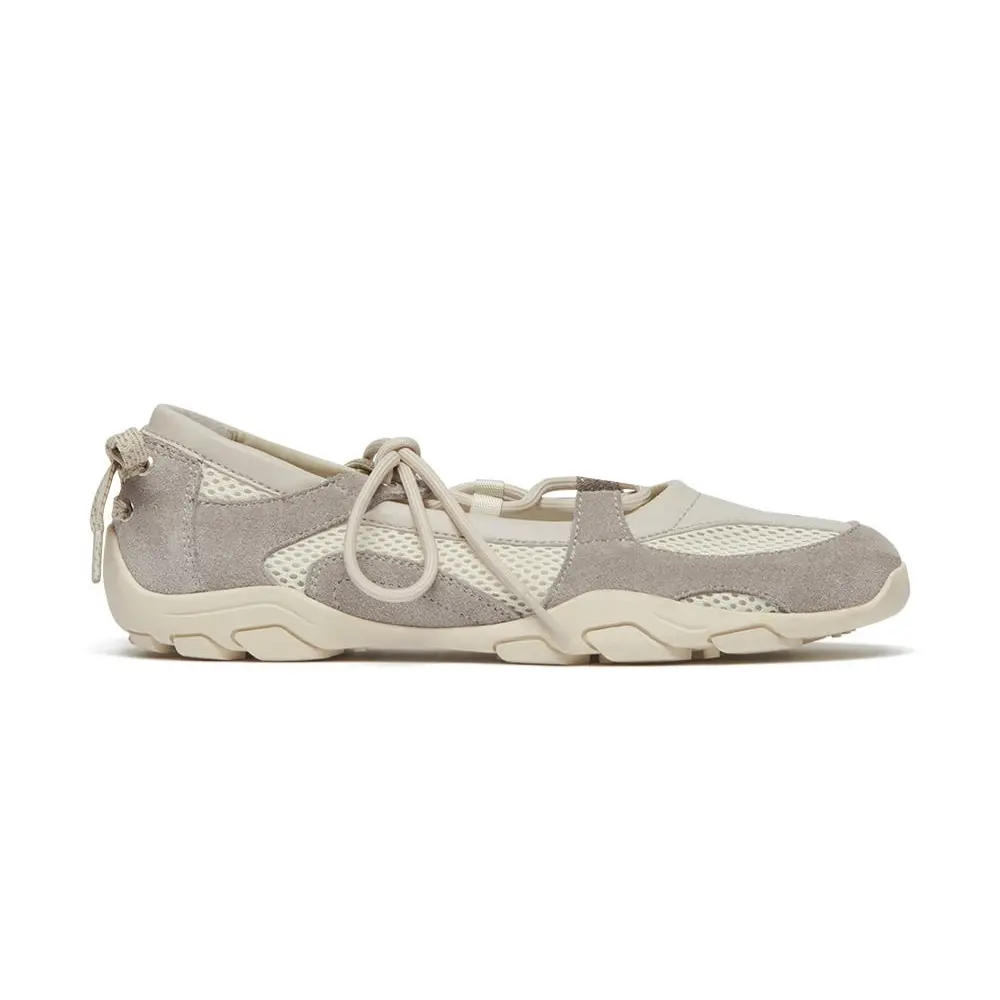韓國 Rockfish Weatherwear NICOLE WEAVING LACEUP SNEAKERS V2 編織綁帶休閒鞋/ 米色 BEIGE/ 預購 25 cm