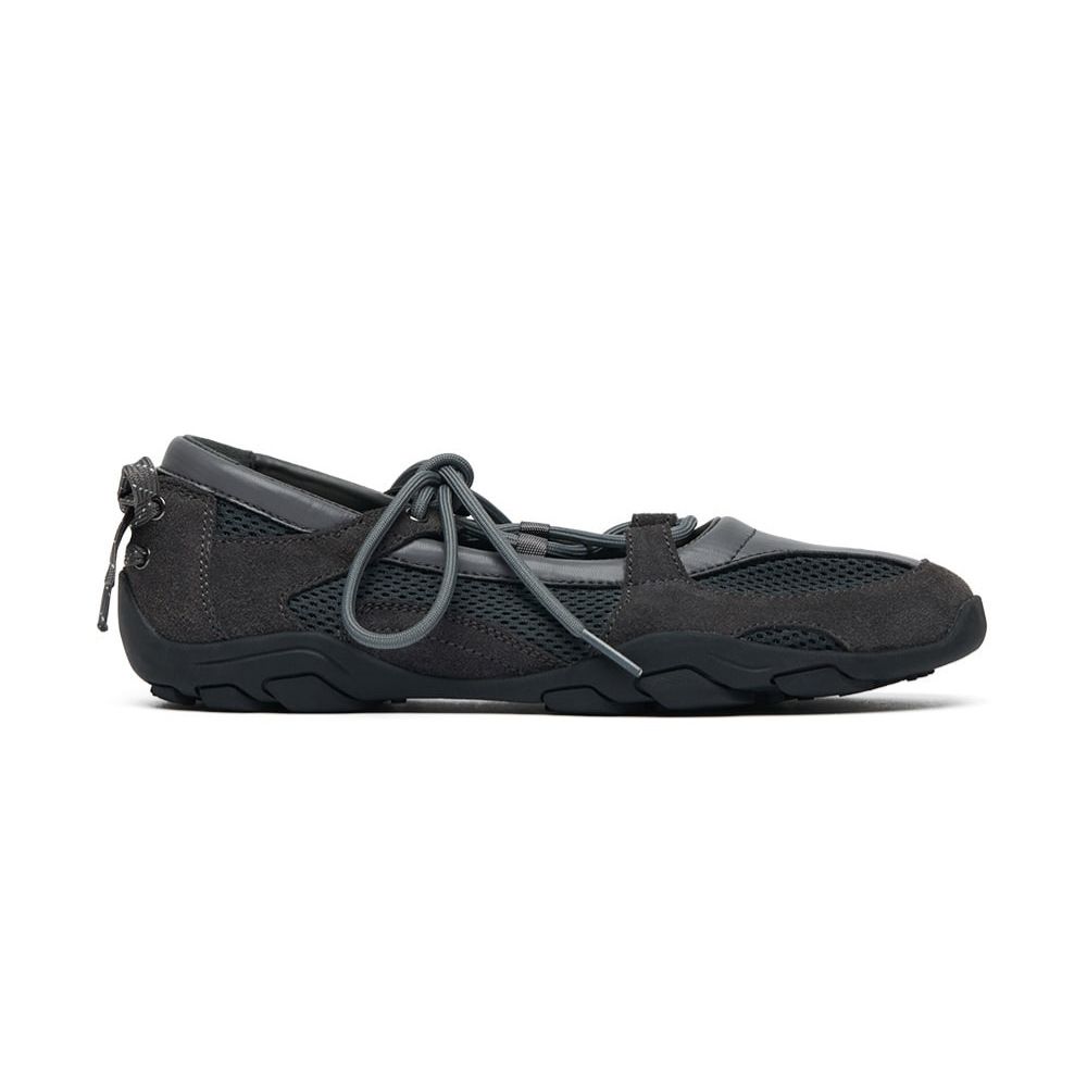 韓國 Rockfish Weatherwear NICOLE WEAVING LACEUP SNEAKERS V2 編織綁帶休閒鞋/ 炭灰色 CHARCOAL/ 預購 24.5 cm