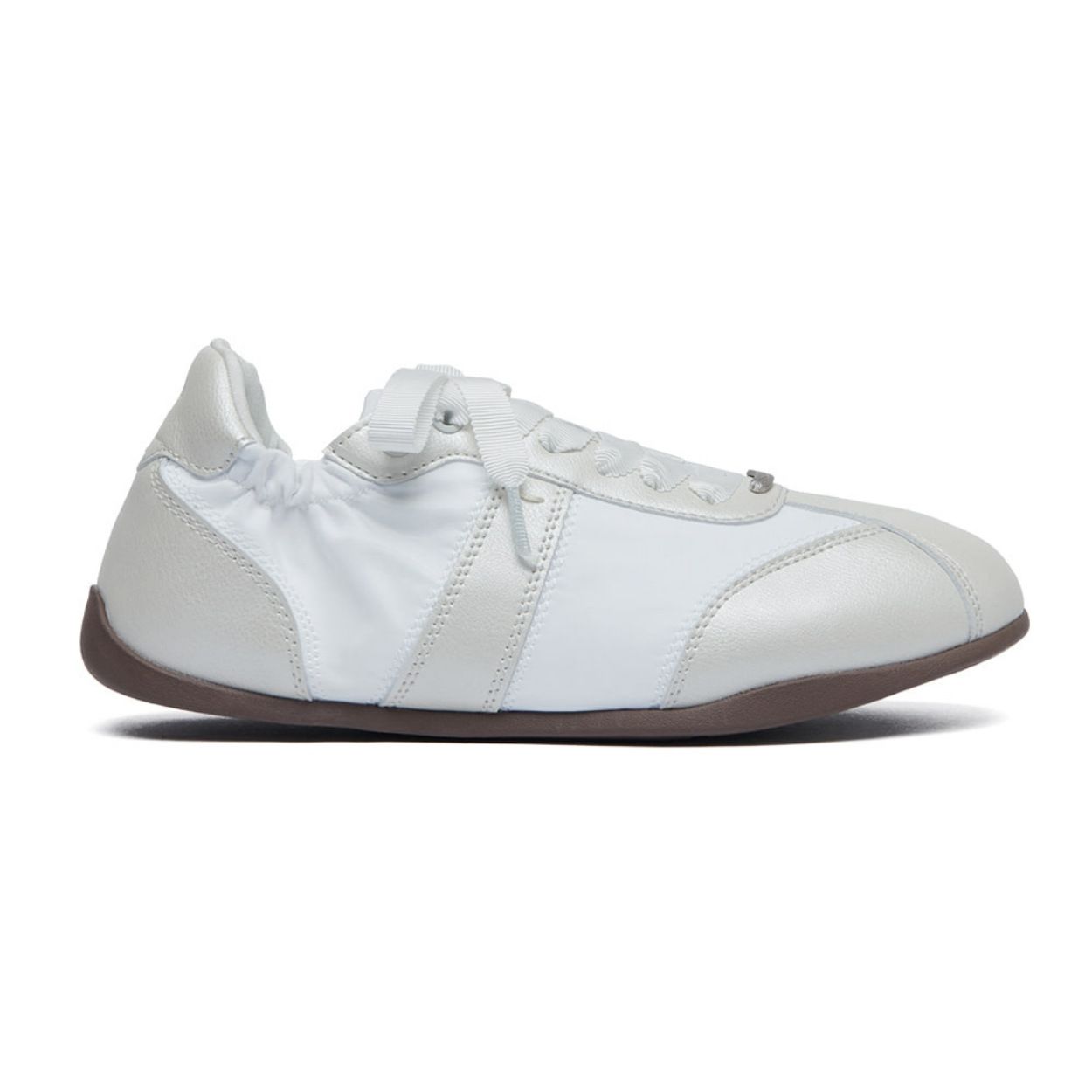 韓國 Rockfish Weatherwear SCRUNCH FLAT SNEAKERS 皺褶綁帶平底休閒鞋/ 奶油色 CREAM/ 預購 25.5 cm