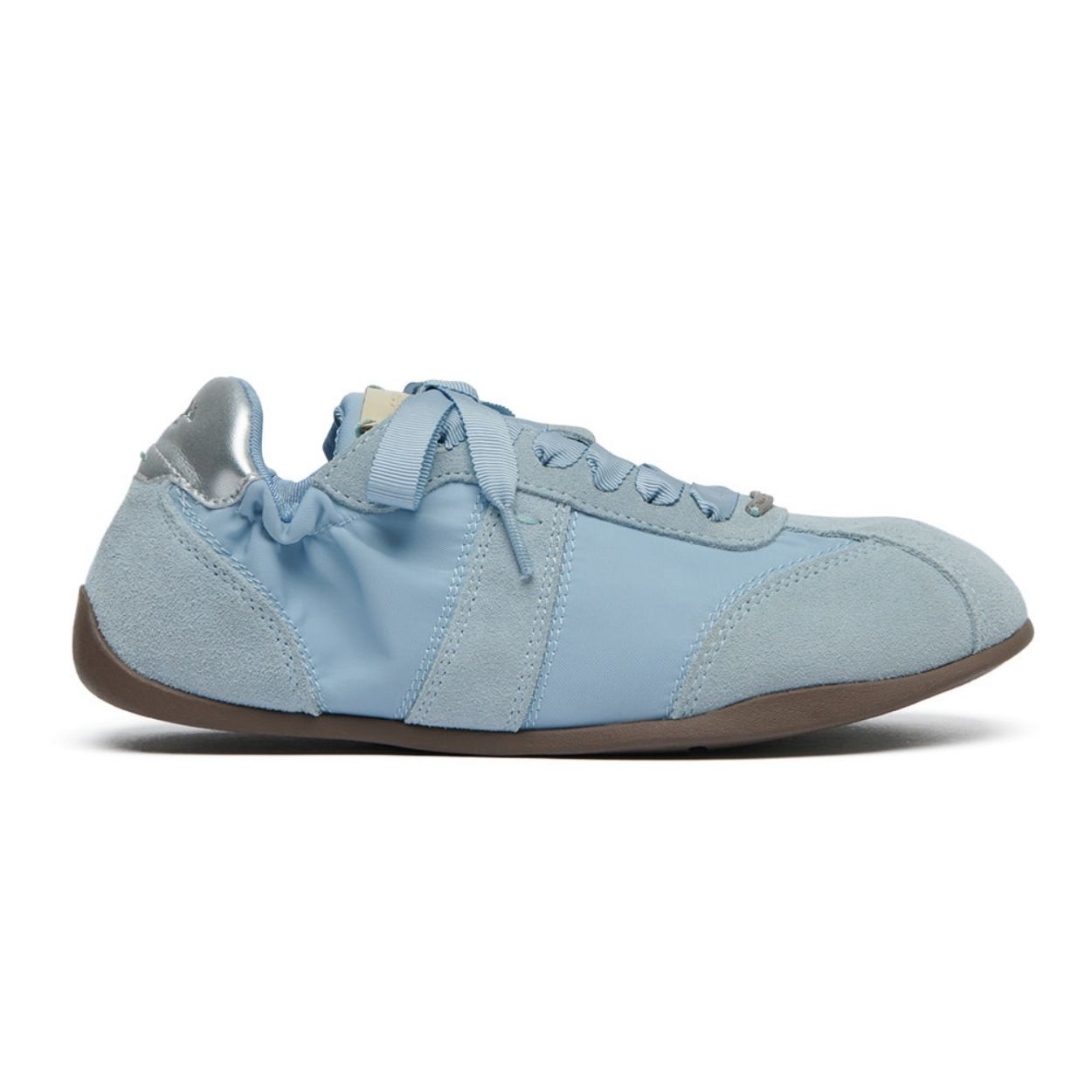 韓國 Rockfish Weatherwear SCRUNCH FLAT SNEAKERS 皺褶綁帶平底休閒鞋/ 藍色 BLUE/ 預購 24.5 cm