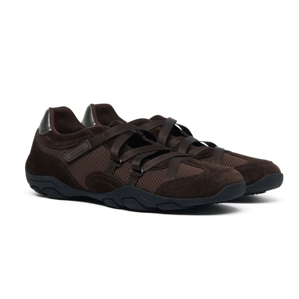 韓國 Rockfish Weatherwear ZANE X-STRAP SNEAKERS V2 交叉織帶休閒鞋/ 巧克力色 CHOCO/ 預購 24 cm