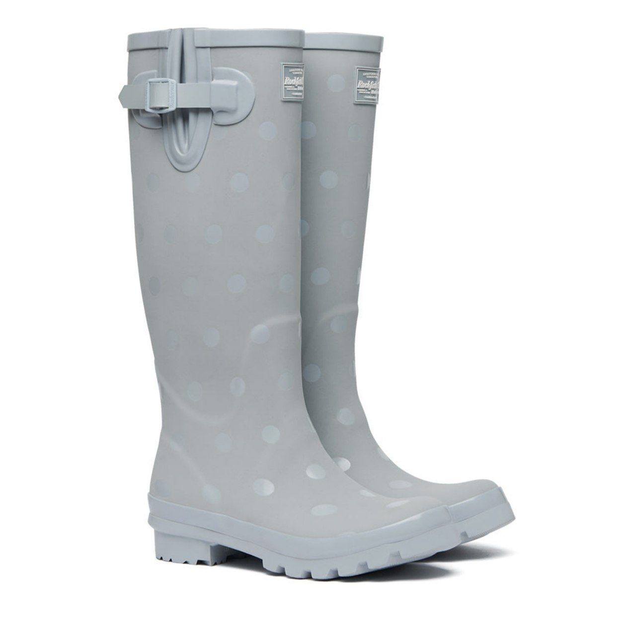 韓國 Rockfish Weatherwear ORIGINAL RAIN BOOTS LONG(DOT) 點點長筒雨靴/ 灰色 GREY/ 預購 23-23.5 cm