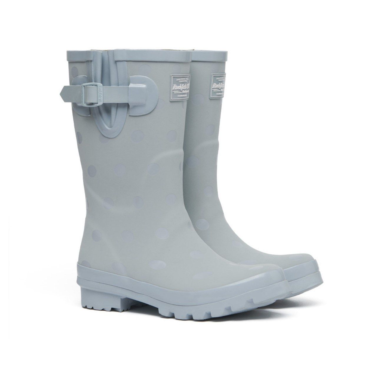 韓國 Rockfish Weatherwear ORIGINAL RAIN BOOTS SHORT(DOT) 點點中筒雨靴/ 灰色 GREY/ 預購 23.5-24 cm